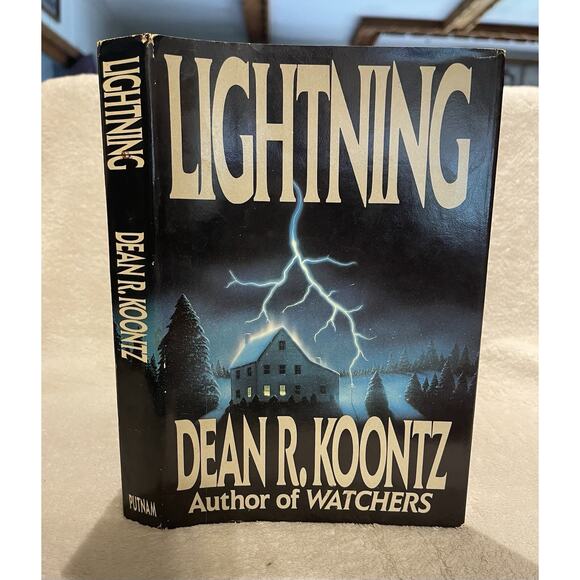 Lightning by Dean Koontz (1988, HCDJ) BCE Edition, Vintage Horror Novel, Rare - Picture 3 of 8